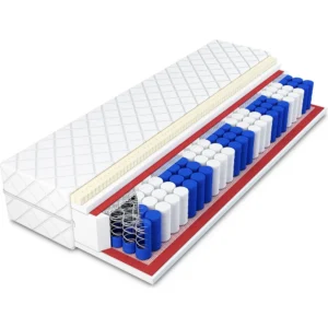 Antyalergiczny materac kieszeniowy 140x200 cm 9 stref twardości TED H2-H3 z lateksem Antyalergiczny materac kieszeniowy 140x200 cm 9 stref twardości TED H2-H3 z lateksem