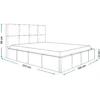 Łóżko czarny welur 140x200 z miejscem na pościel COMFY Łóżko czarny welur 140x200 z miejscem na pościel COMFY