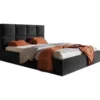 Łóżko czarny welur 140x200 z miejscem na pościel COMFY Łóżko czarny welur 140x200 z miejscem na pościel COMFY