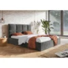 Łóżko podwójne szary welur 200x200 z pojemnikiem COMFY Łóżko podwójne szary welur 200x200 z pojemnikiem COMFY