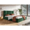 Łóżko tapicerowane zielone 180x200 z pojemnikiem butelkowa zieleń COMFY Łóżko tapicerowane zielone 180x200 z pojemnikiem butelkowa zieleń COMFY