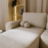 Szara rogówka rozkładana z funkcją spania do salonu FELIX U boucle Szara rogówka rozkładana z funkcją spania do salonu FELIX U boucle