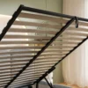 Slim_13_Stelaz_Metalowy_Stelaz Szare łóżko małżeńskie 200x200 cm do sypialni welurowe z pojemnikiem Comfort