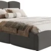 group Szare łóżko boucle z pojemnikiem 90x200 cm Comfort nowoczesne