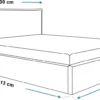 Ciemnoszare łóżko 180x200 cm tapicerowane do sypialni ze stelażem MODERN Ciemnoszare łóżko 180x200 cm tapicerowane do sypialni ze stelażem MODERN