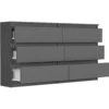 Antracytowa komoda 140 cm z szufladami EVO Antracytowa komoda 140 cm z szufladami EVO