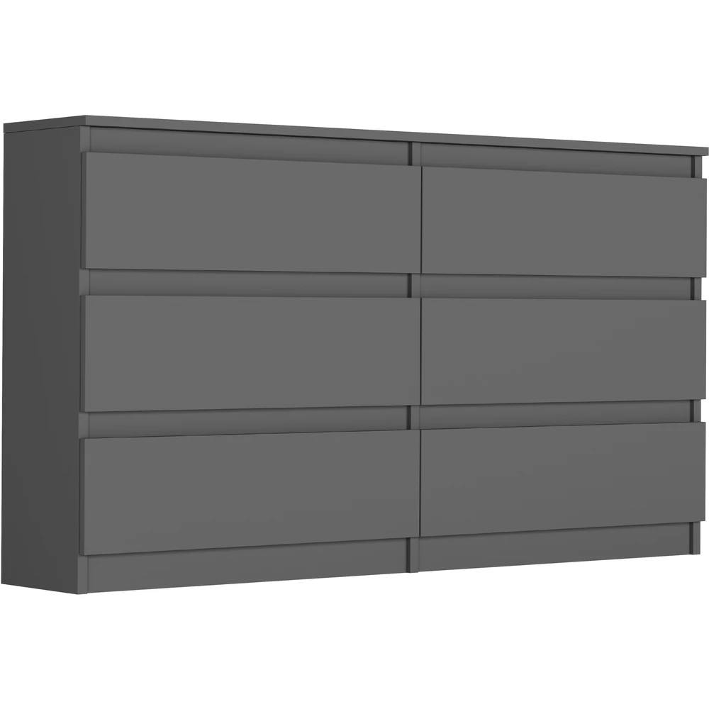 Antracytowa komoda 140 cm z szufladami EVO Antracytowa komoda 140 cm z szufladami EVO