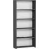 Antracytowy regał na książki 80 cm do salonu EVO Antracytowy regał na książki 80 cm do salonu EVO