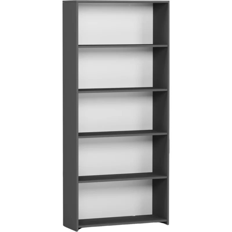 Antracytowy regał na książki 80 cm do salonu EVO Antracytowy regał na książki 80 cm do salonu EVO