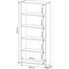 Loftowy regał na książki 80 cm do salonu EVO Loftowy regał na książki 80 cm do salonu EVO