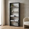 Antracytowy regał na książki 80 cm do salonu EVO Antracytowy regał na książki 80 cm do salonu EVO