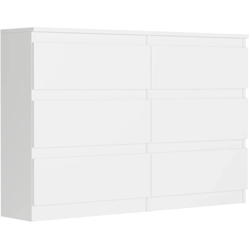 Biała komoda 120 cm z szufladami do sypialni EVO Biała komoda 120 cm z szufladami do sypialni EVO