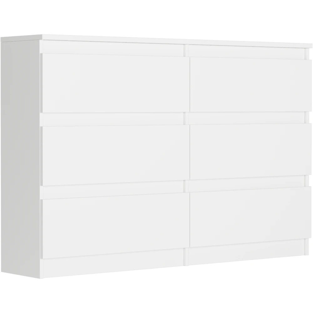 Biała komoda 120 cm z szufladami do sypialni EVO Biała komoda 120 cm z szufladami do sypialni EVO