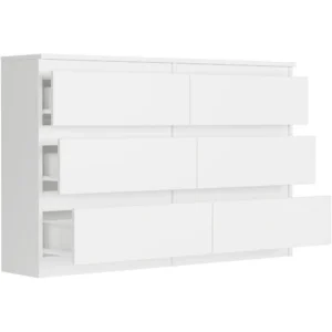 Biała komoda 120 cm z szufladami do sypialni EVO Biała komoda 120 cm z szufladami do sypialni EVO