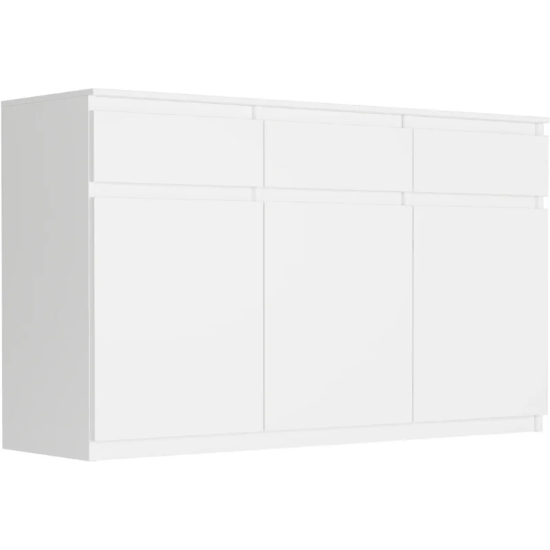Biała komoda 120 cm z szufladami i drzwiami EVO Biała komoda 120 cm z szufladami i drzwiami EVO