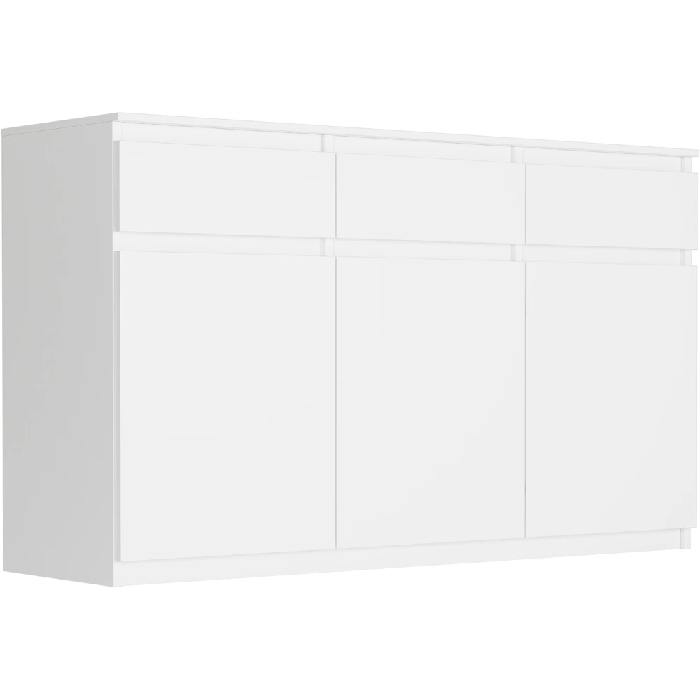 Biała komoda 120 cm z szufladami i drzwiami EVO Biała komoda 120 cm z szufladami i drzwiami EVO