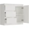 Biała komoda z szufladami 80 cm do salonu EVO Biała komoda z szufladami 80 cm do salonu EVO