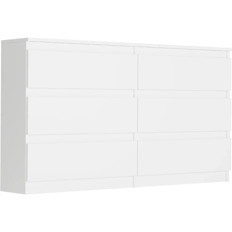 Biała nowoczesna komoda 140 cm z szufladami EVO Biała nowoczesna komoda 140 cm z szufladami EVO