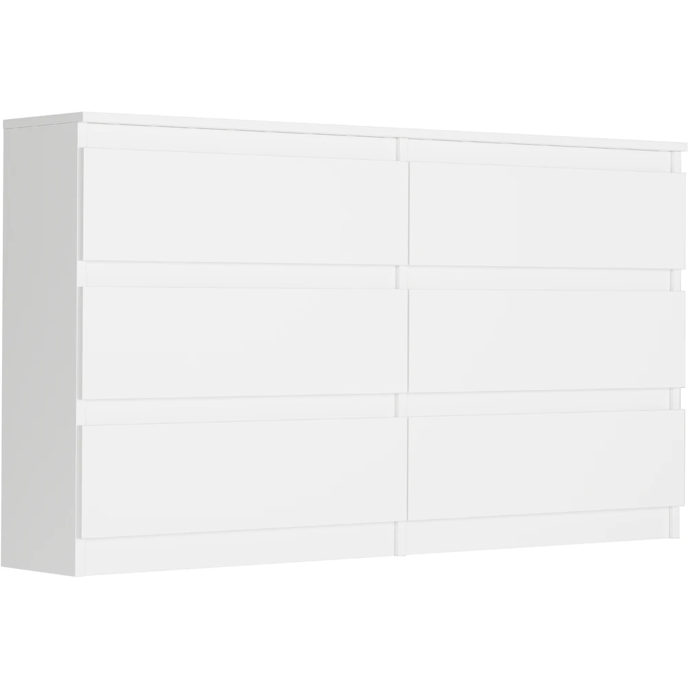 Antracytowa komoda 140 cm z szufladami EVO Biała nowoczesna komoda 140 cm z szufladami EVO