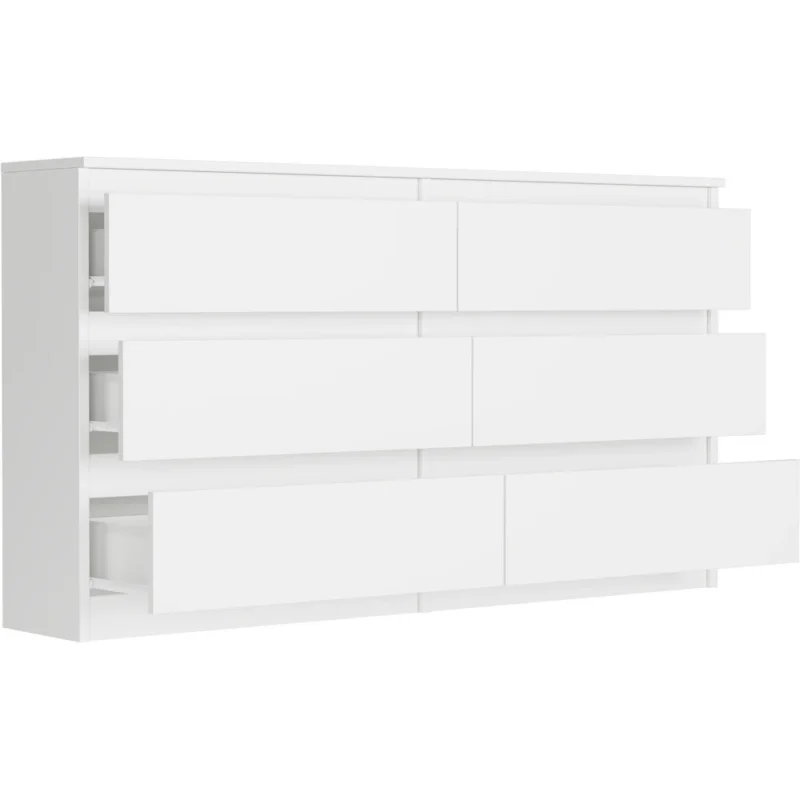 Biała nowoczesna komoda 140 cm z szufladami EVO Biała nowoczesna komoda 140 cm z szufladami EVO