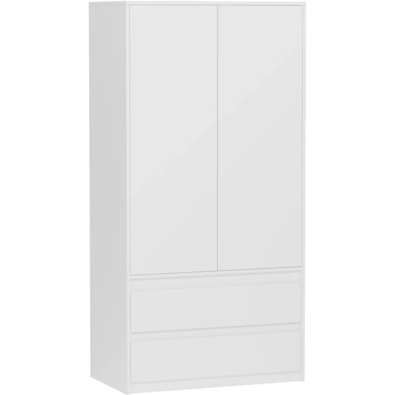 Biała szafa uchylna 90 cm z szufladami i półkami EVO Biała szafa uchylna 90 cm z szufladami i półkami EVO