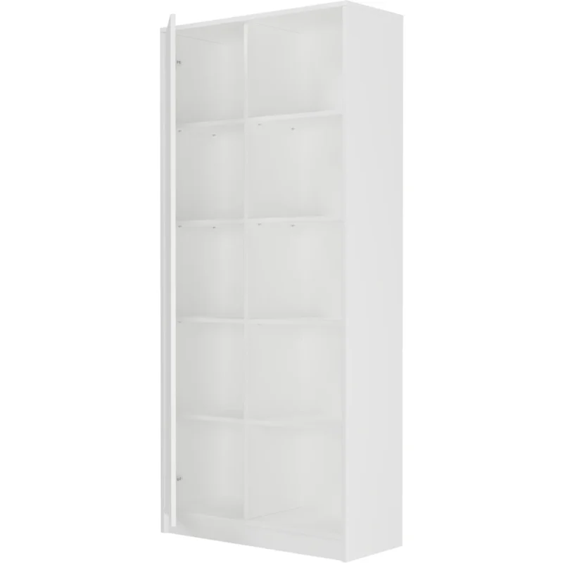Duży biały regał na książki 80 cm do salonu EVO Duży biały regał na książki 80 cm do salonu EVO