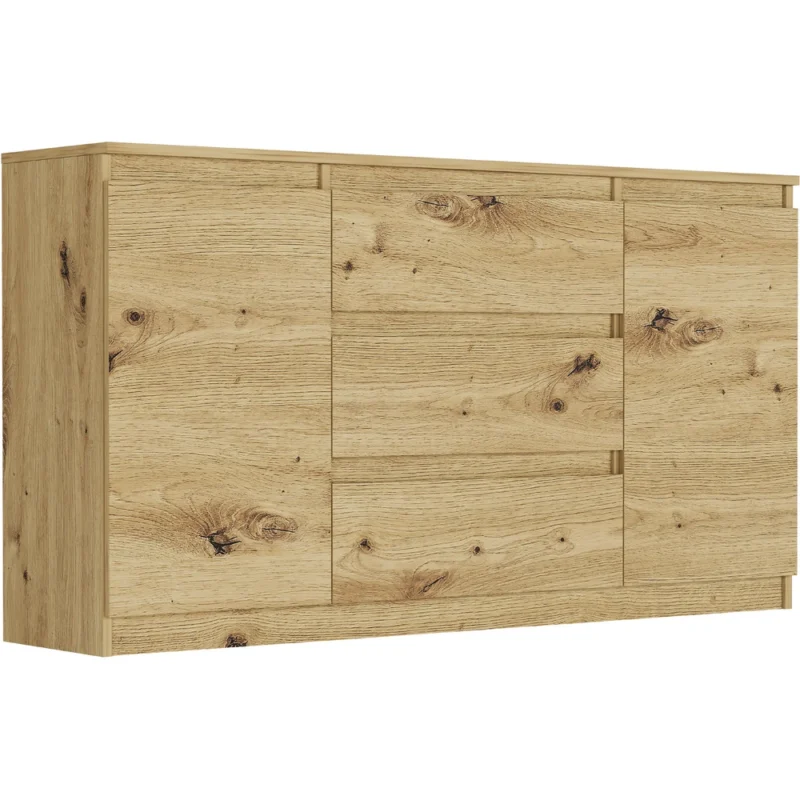 Dwudrzwiowa komoda z szufladami 140 cm EVO Dwudrzwiowa komoda z szufladami 140 cm EVO