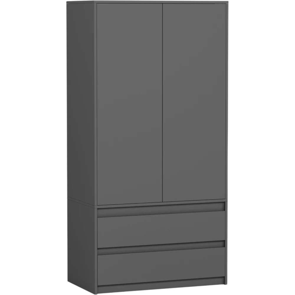 Biała szafa uchylna 90 cm z szufladami i półkami EVO Dwudrzwiowa szafa uchylna 90 cm z szufladami i półkami EVO