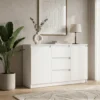 Komoda 120 cm biała z szufladami i drzwiami EVO Komoda 120 cm biała z szufladami i drzwiami EVO