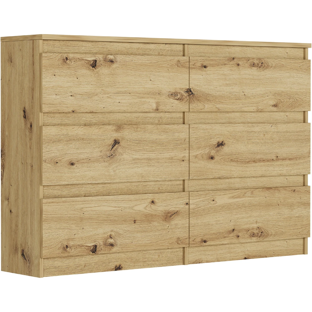Biała komoda 120 cm z szufladami do sypialni EVO Komoda 120 cm z szufladami do nowoczesnego salonu EVO