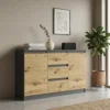 Komoda 120 cm z szufladami i drzwiami do sypialni EVO Komoda 120 cm z szufladami i drzwiami do sypialni EVO