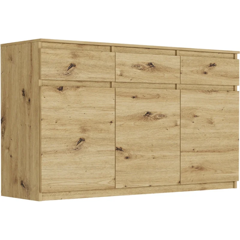 Komoda 120 cm z szufladami i drzwiami EVO dąb artisan Komoda 120 cm z szufladami i drzwiami EVO dąb artisan