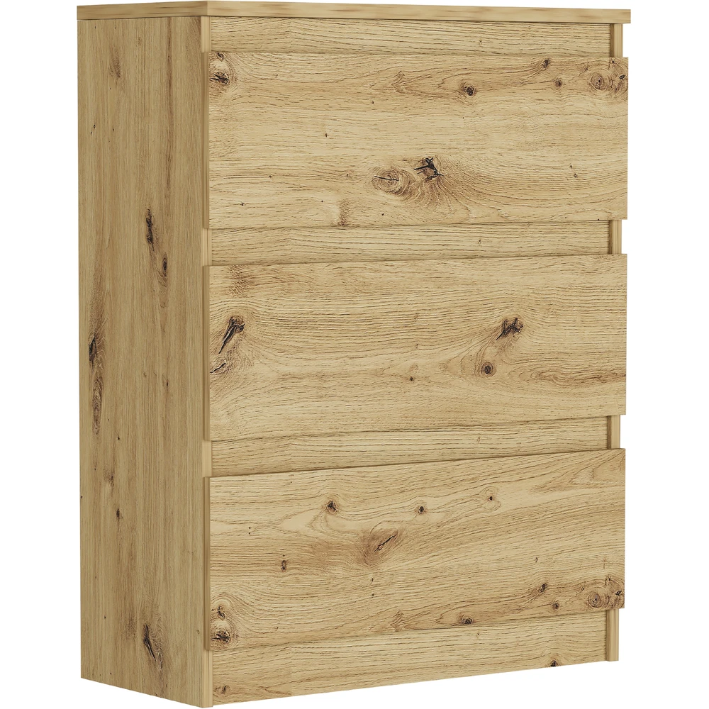 Biała komoda z szufladami 70 cm do salonu EVO Komoda z szufladami 70 cm do salonu EVO dąb artisan