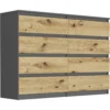Loftowa komoda 140 cm z ośmioma szufladami EVO do sypialni Loftowa komoda 140 cm z ośmioma szufladami EVO do sypialni