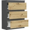 Loftowa komoda z szufladami 70 cm do salonu EVO Loftowa komoda z szufladami 70 cm do salonu EVO