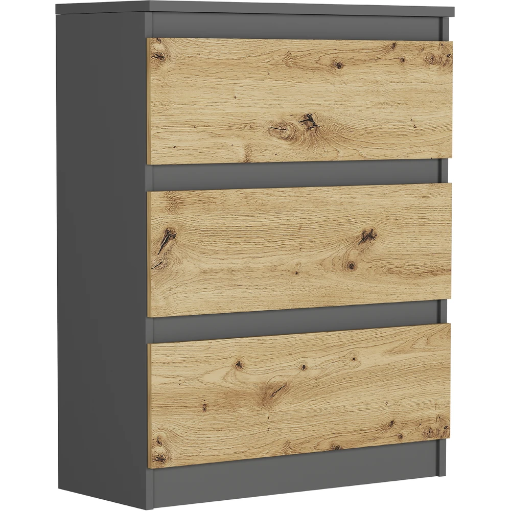 Biała komoda z szufladami 70 cm do salonu EVO Loftowa komoda z szufladami 70 cm do salonu EVO