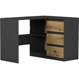 Loftowe biurko narożne 112 cm z szufladami EVO Loftowe biurko narożne 112 cm z szufladami EVO