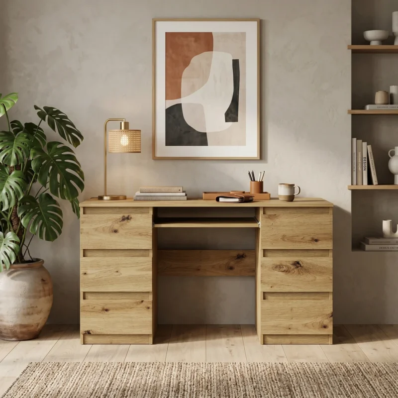 Loftowe biurko z szufladami 140 cm EVO Loftowe biurko z szufladami 140 cm EVO