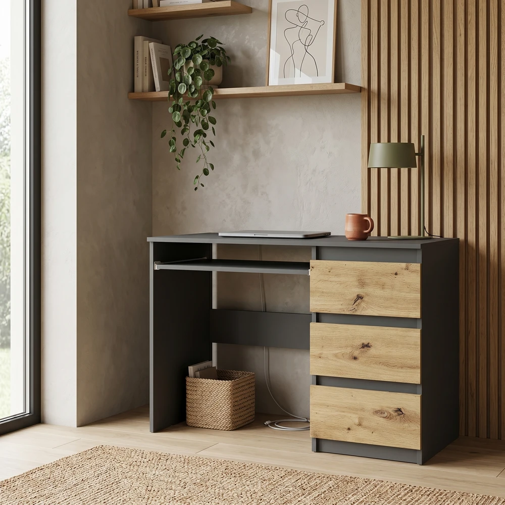 Loftowe biurko z szufladami 96 cm EVO Loftowe biurko z szufladami 96 cm EVO