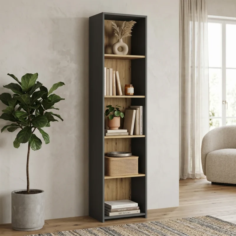 Loftowy regał na książki 40 cm do salonu EVO Loftowy regał na książki 40 cm do salonu EVO
