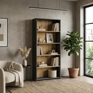 Loftowy regał na książki 80 cm do salonu EVO Loftowy regał na książki 80 cm do salonu EVO