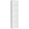 Minimalistyczny biały regał na książki 40 cm do salonu EVO Minimalistyczny biały regał na książki 40 cm do salonu EVO
