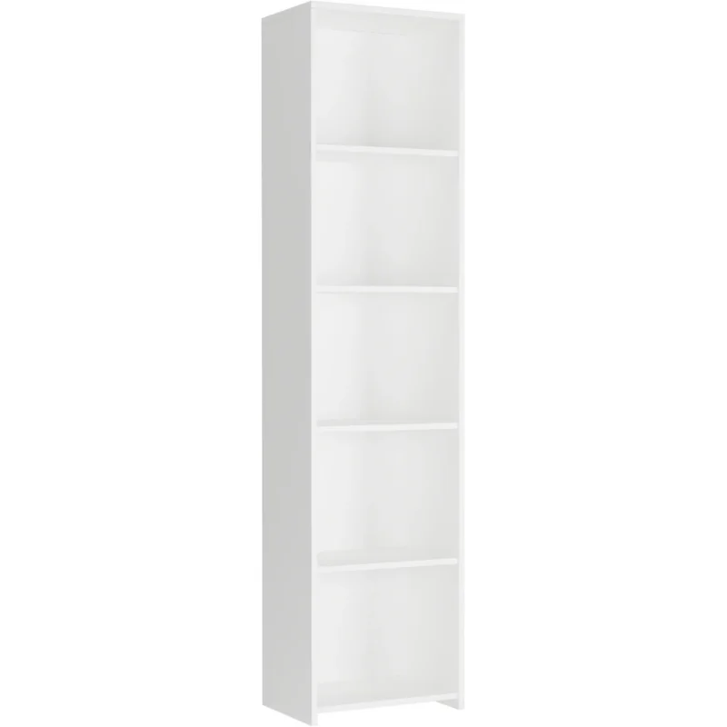 Minimalistyczny biały regał na książki 40 cm do salonu EVO Minimalistyczny biały regał na książki 40 cm do salonu EVO