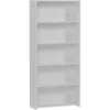 Minimalistyczny biały regał na książki 80 cm do salonu EVO Minimalistyczny biały regał na książki 80 cm do salonu EVO
