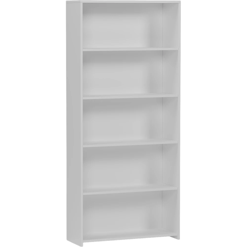 Antracytowy regał na książki 80 cm do salonu EVO Minimalistyczny biały regał na książki 80 cm do salonu EVO