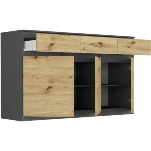 Nowoczesna komoda 120 cm z szufladami i drzwiami EVO Nowoczesna komoda 120 cm z szufladami i drzwiami EVO