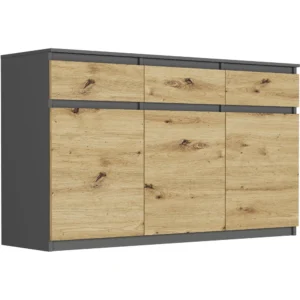 Nowoczesna komoda 120 cm z szufladami i drzwiami Evo