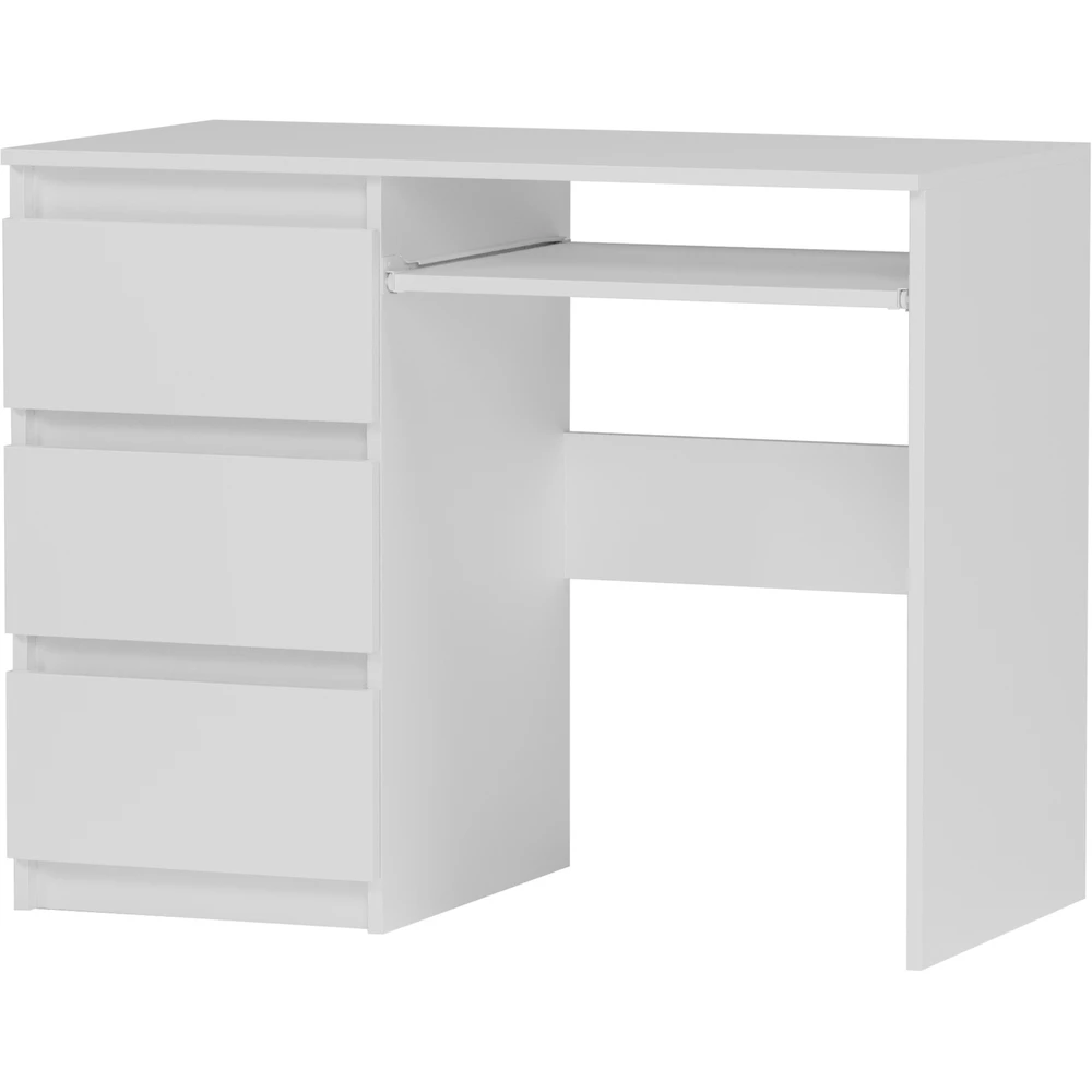 Nowoczesne białe biurko z szufladami 96 cm EVO Nowoczesne białe biurko z szufladami 96 cm EVO