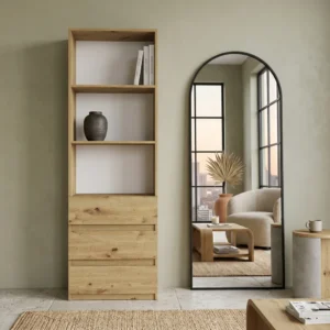 Nowoczesny regał na książki 60 cm z szufladami EVO dąb artisan Nowoczesny regał na książki 60 cm z szufladami EVO dąb artisan