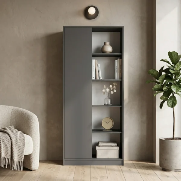 Nowoczesny regał na książki 80 cm do salonu Evo